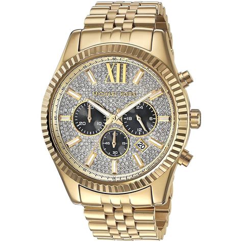 michael kors oversized lexington gold tone watch|michael kors lexington watch mk8344.